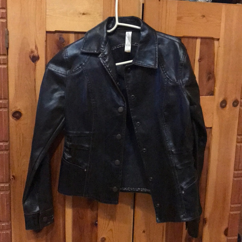 No Boundaries Brown Faux Leather Jacket
